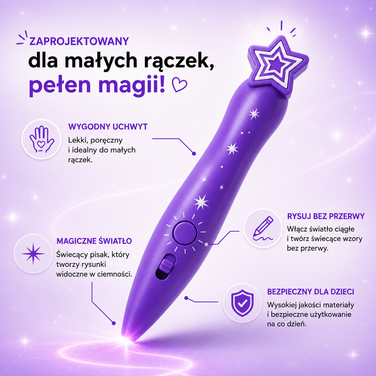 Magiczny Miluś™ - pluszak, na którym rysujesz światłem